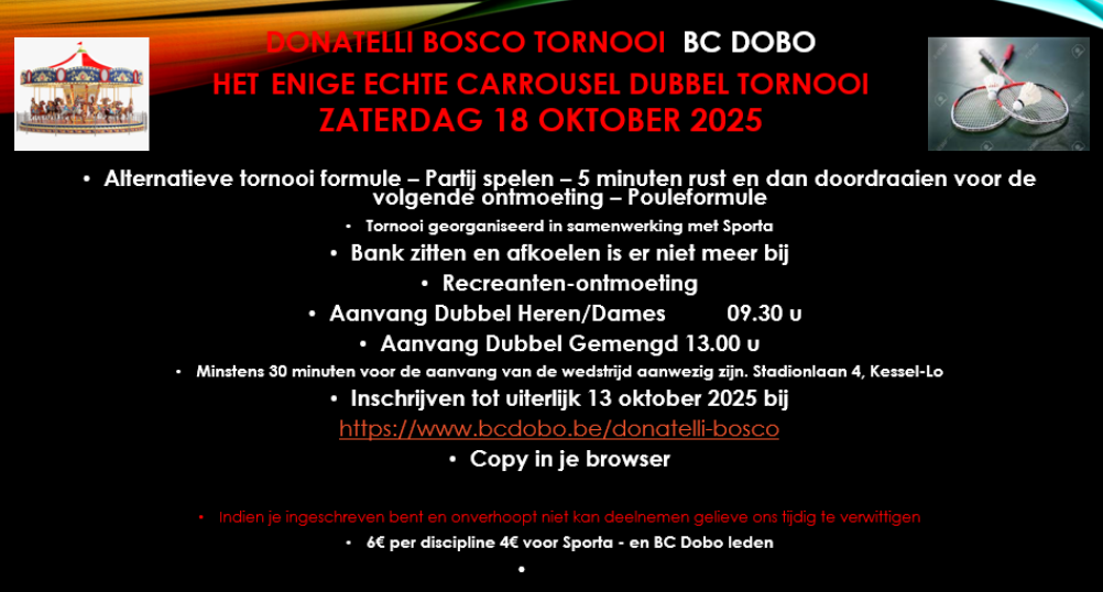BC DOBO carrousel dubbel tornooi